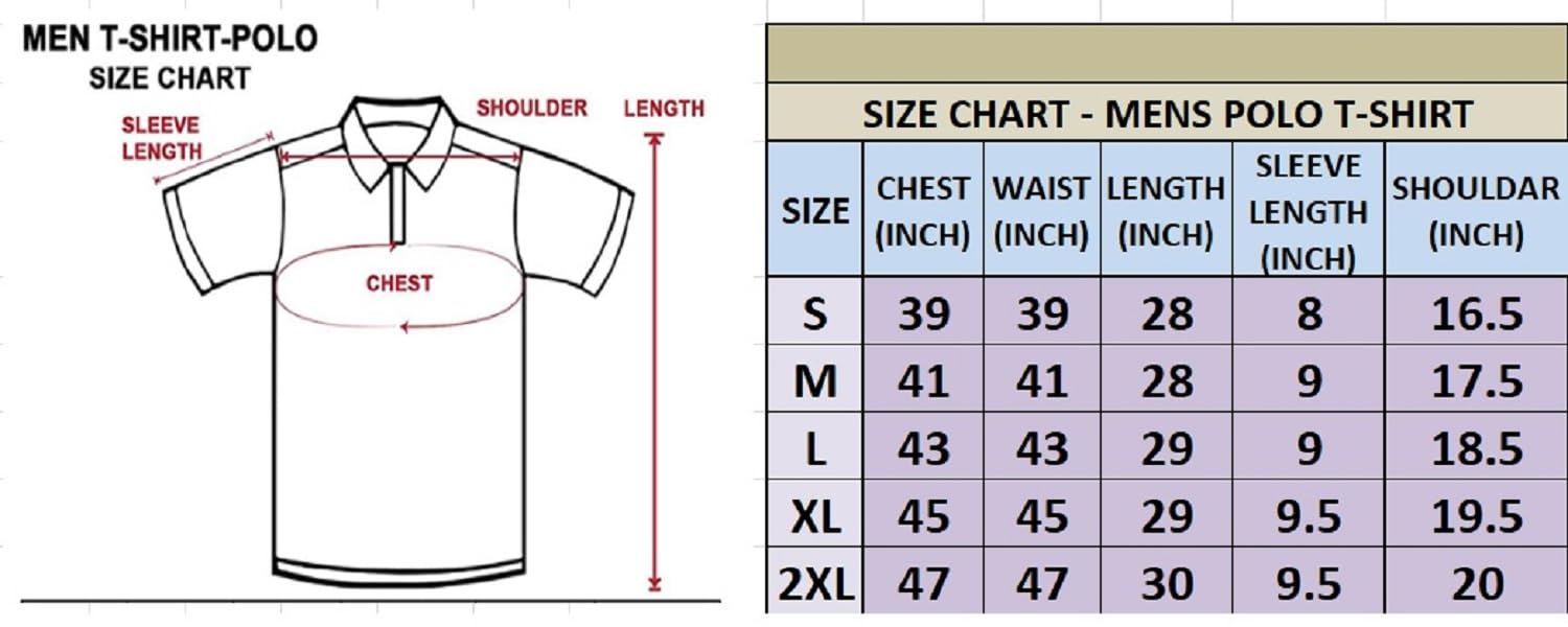 Lymio Polo T Shirt for Men || Men Casual T-Shirt || Available in Combo Packs (Polo 40 to 43)